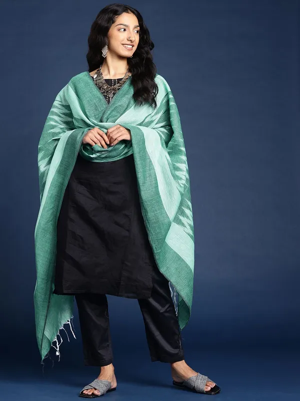 Green_colour_Pure_Cotton_Dupatta_for_Women