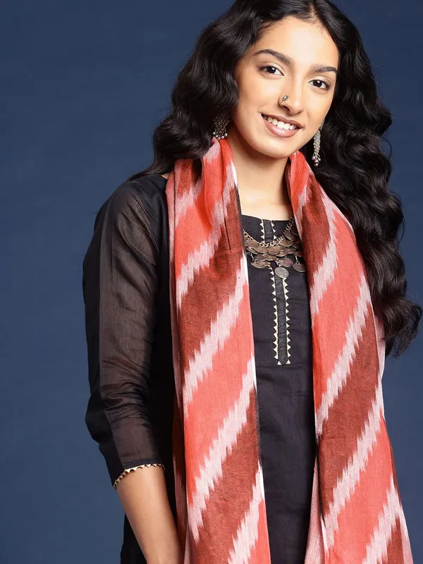 Maroon_colour_Pure_Cotton_Dupatta_for_Women