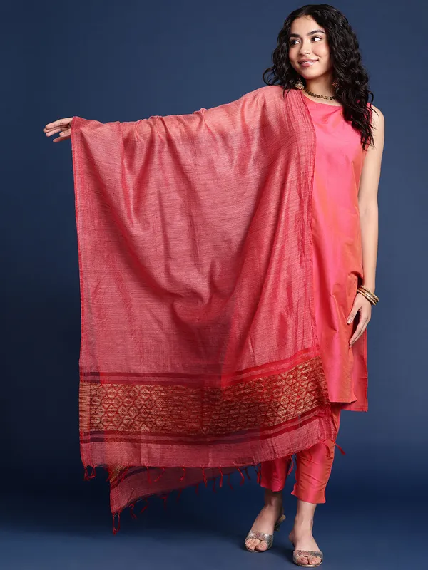 Red_colour_Silk_Blend_Dupatta_for_Women