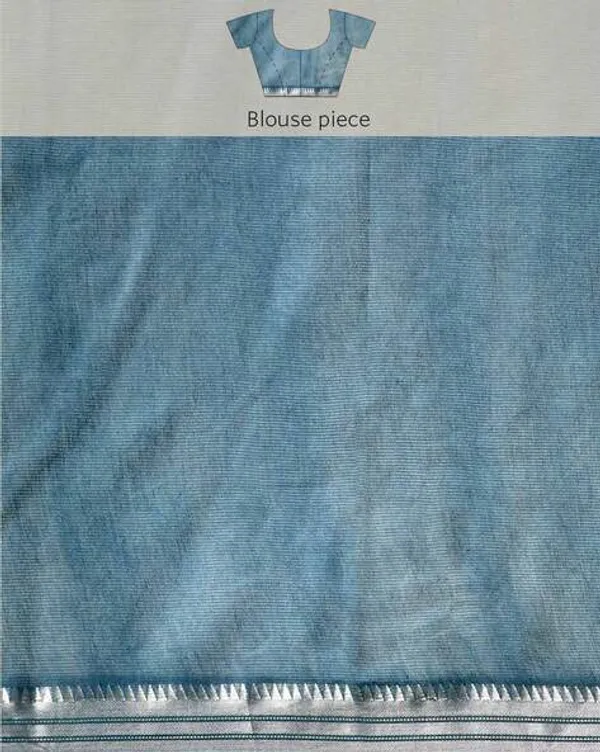 Blue_colour_Silk_Blend_Saree_for_Women