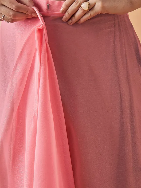 Peach_colour_Poly_Chiffon_Saree_for_Women