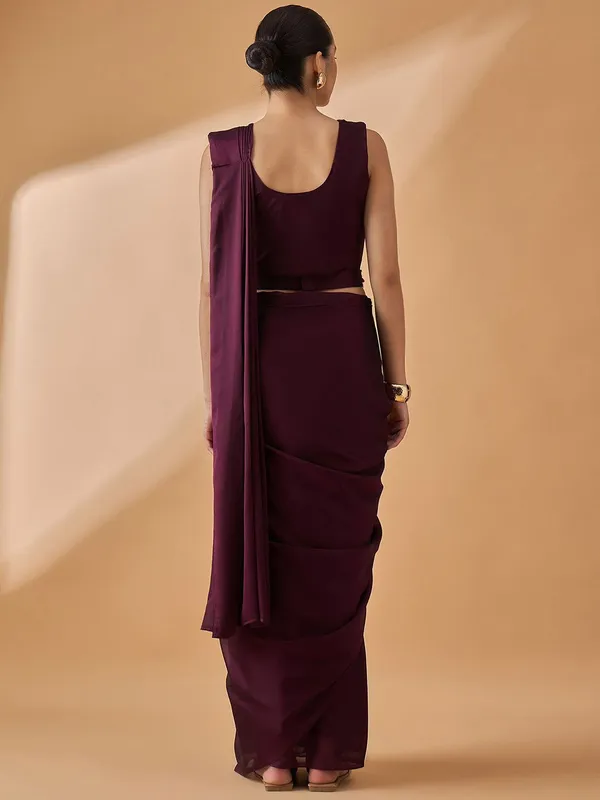Maroon_colour_Satin_Saree_for_Women