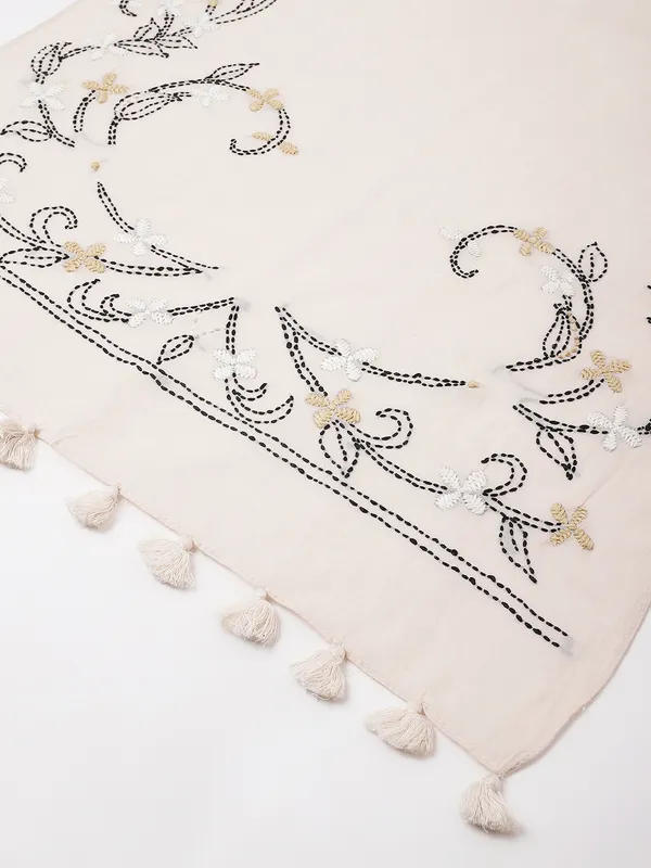Off_White_Pure_Cotton_Stoles_For_Women