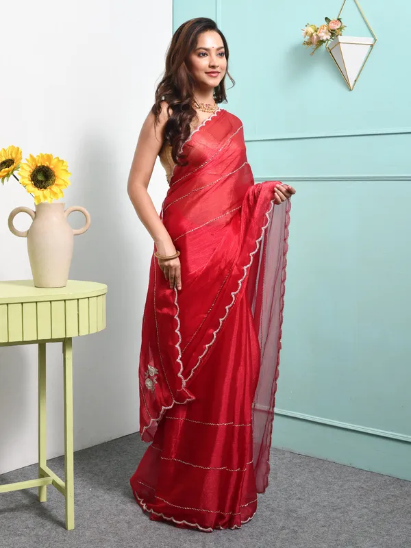 Pink_Poly_Chiffon_Embroidered_Sarees_For_Women