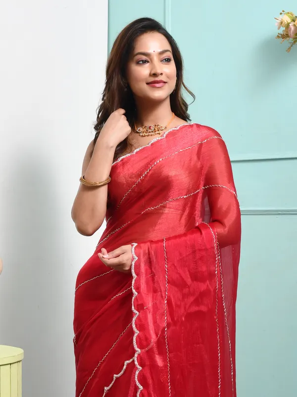 Pink_Poly_Chiffon_Embroidered_Sarees_For_Women