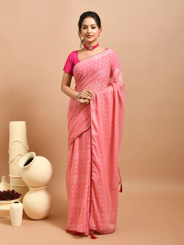 Pink_Poly_Chiffon_Embroidered_Sarees_For_Women