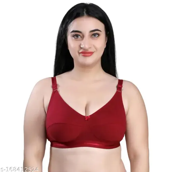 Maroon_Plus_Size_Bra_For_Women_|_Non_Padded_Soft_Strap_Bras_For_Daily_Use