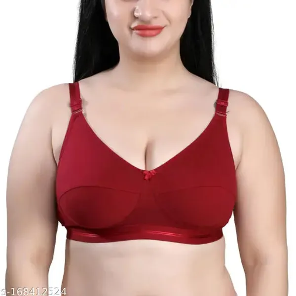 Maroon_Plus_Size_Bra_For_Women_|_Non_Padded_Soft_Strap_Bras_For_Daily_Use