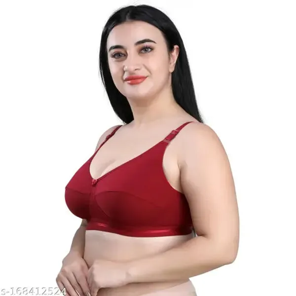 Maroon_Plus_Size_Bra_For_Women_|_Non_Padded_Soft_Strap_Bras_For_Daily_Use