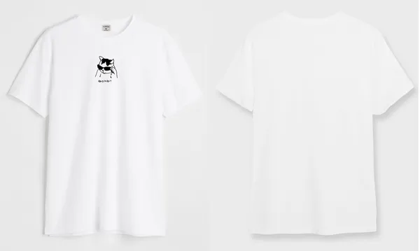 White_Abstract_Round_Neck_Cotton_T-Shirt_For_Unisex