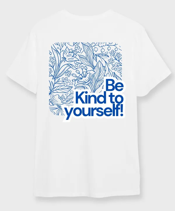 White_&_Blue_Be_Kind_Round_Neck_Cotton_T-Shirt_For_Unisex