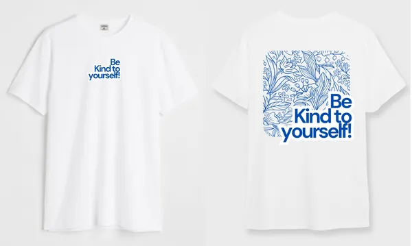 White_&_Blue_Be_Kind_Round_Neck_Cotton_T-Shirt_For_Unisex