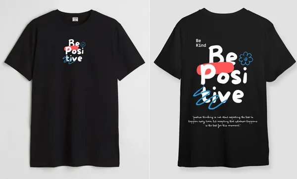 Black_Be_Positive_Round_Neck_Cotton_T-Shirt_For_Unisex