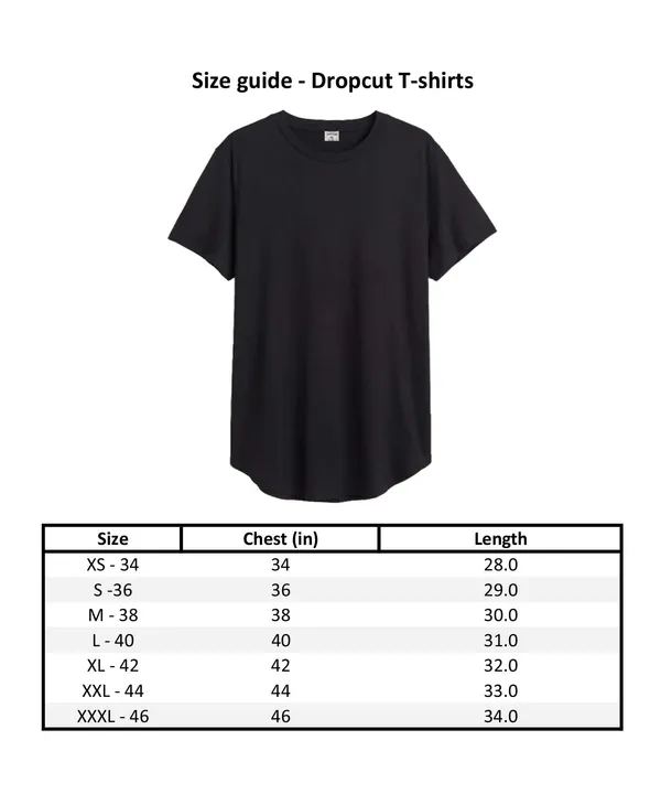 Black_Drop_Cut_Cotton_T-Shirt_For_Unisex