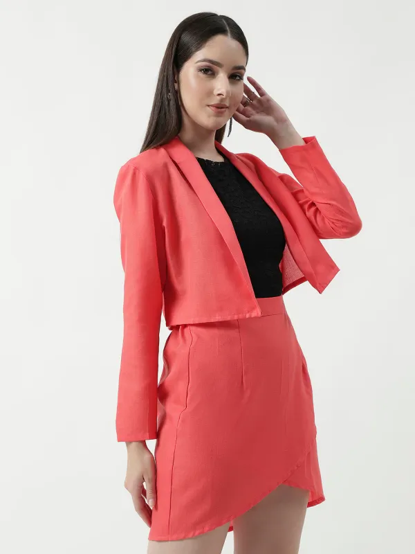 Bright_Solid_Blazer_With_Petal_Design_Skirt_Set