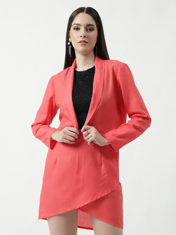 Bright_Solid_Blazer_With_Petal_Design_Skirt_Set