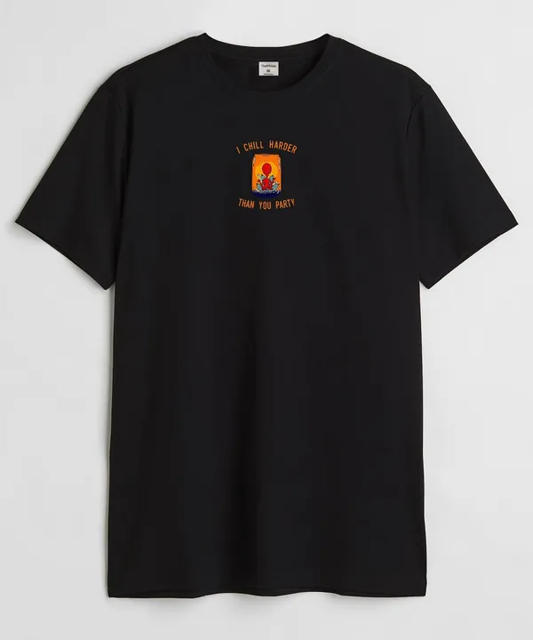Black_Chill_Harder_Round_Neck_Cotton_T-Shirt_For_Unisex