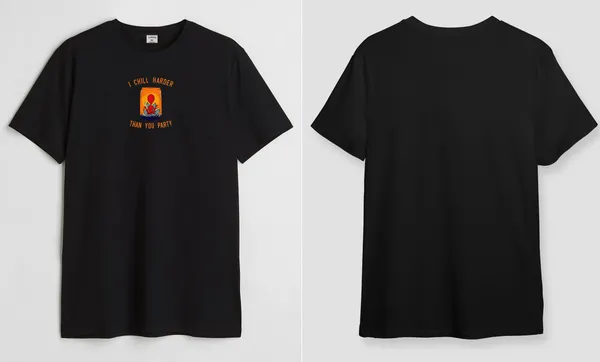 Black_Chill_Harder_Round_Neck_Cotton_T-Shirt_For_Unisex