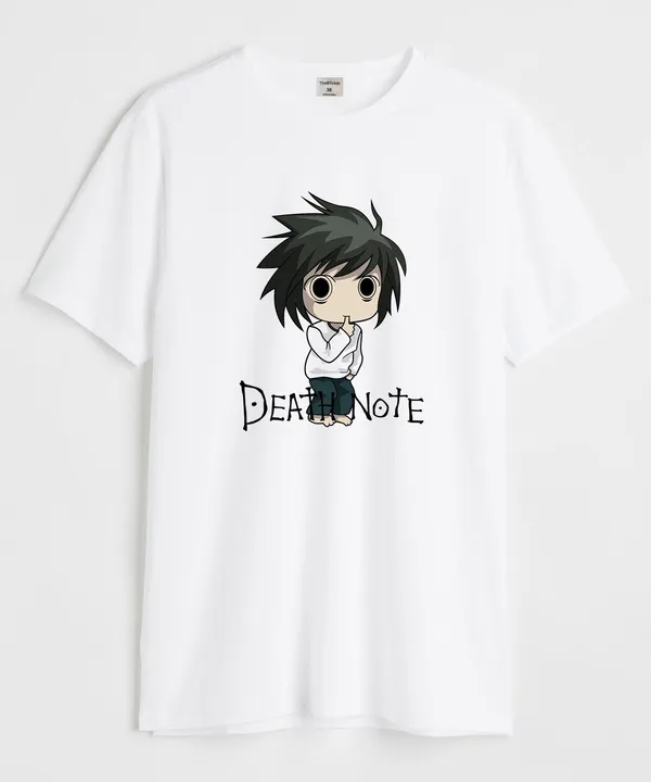 White_&_Black_Death_Note_Cotton_T-Shirt_For_Unisex