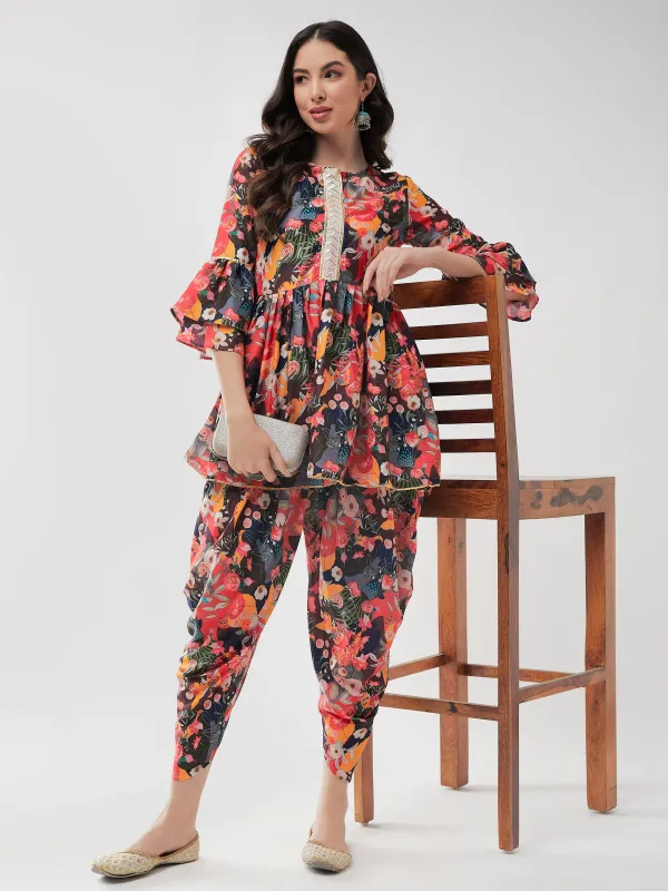 Digital_Printed_Short_Empire-Cut_Kurta_With_Lace_Details_And_Dhoti_Pant_Set