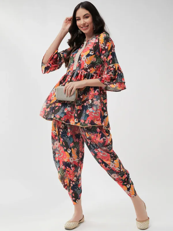 Digital_Printed_Short_Empire-Cut_Kurta_With_Lace_Details_And_Dhoti_Pant_Set
