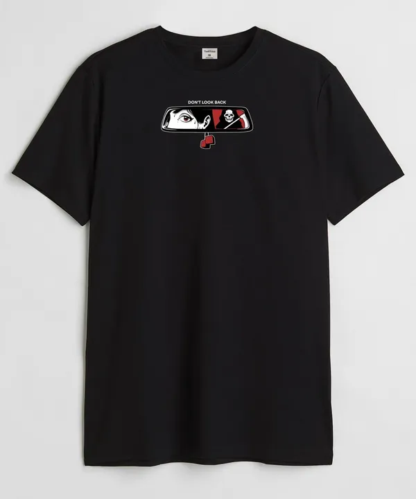 Black_Don'T_Look_Back_Round_Neck_Cotton_T-Shirt_For_Unisex