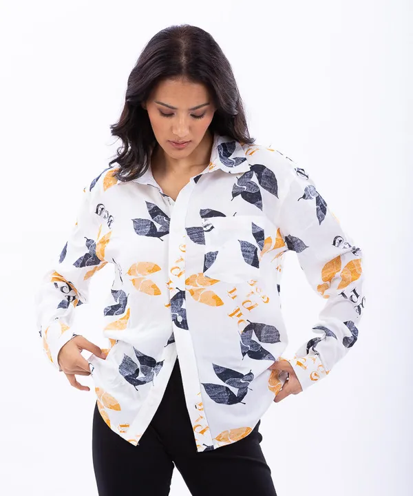 Multicolour_Fall_Leaves_Oversized_Rayon_Cotton_Shirt_For_Women