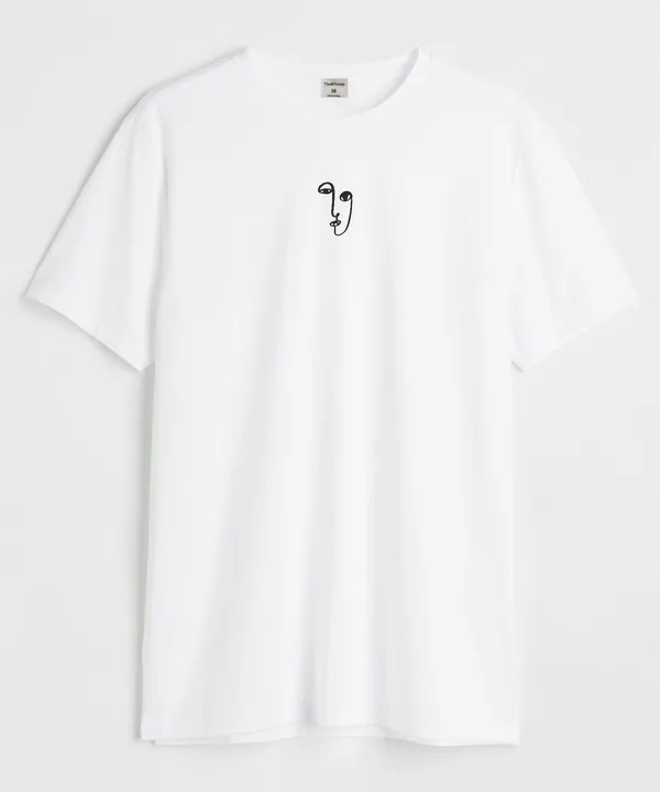 White_Find_Peace_Round_Neck_Cotton_T-Shirt_For_Unisex