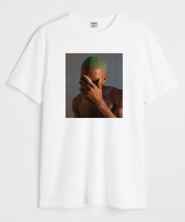 White_&_Black_Frank_Ocean_Round_Neck_Cotton_T-Shirt_For_Unisex
