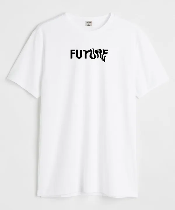White_&_Black_Future_Round_Neck_Cotton_T-Shirt_For_Unisex