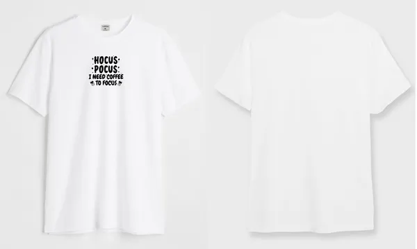 White_&_Black_Hocus_Pocus_Round_Neck_Cotton_T-Shirt_For_Unisex