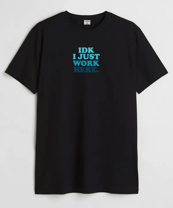 Black_Idk_Round_Neck_Cotton_T-Shirt_For_Unisex