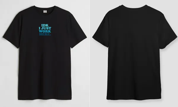 Black_Idk_Round_Neck_Cotton_T-Shirt_For_Unisex