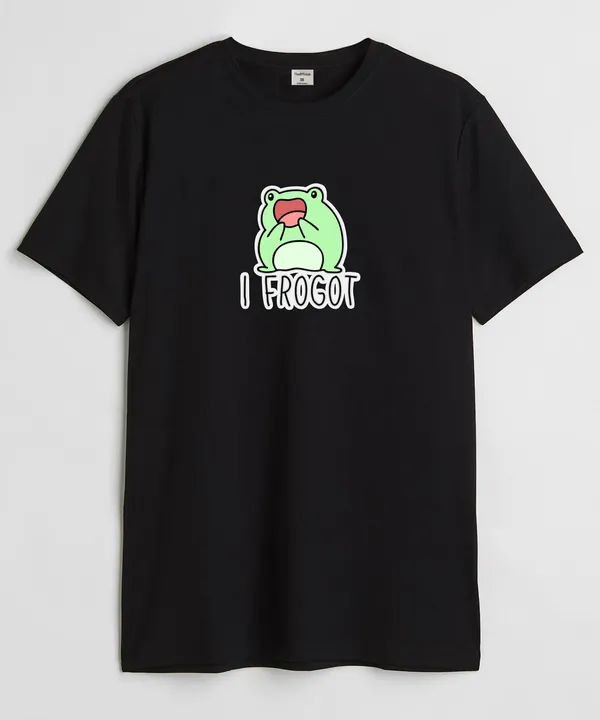 Black_I_Forgot_Round_Neck_Cotton_T-Shirt_For_Unisex