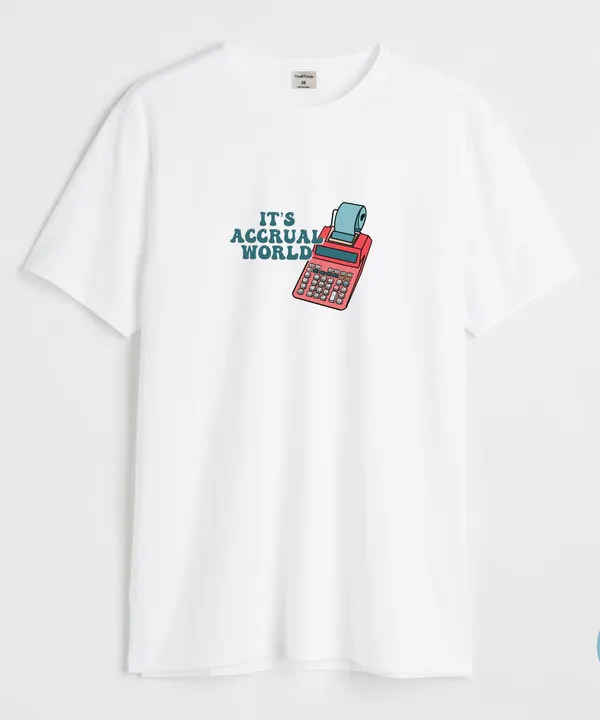 White_It'S_Accrual_World_Round_Neck_Cotton_T-Shirt_For_Unisex