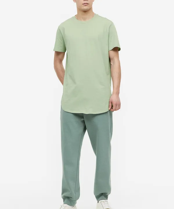Light_Pastel_Green_Drop_Cut_Cotton_T-Shirt_For_Unisex