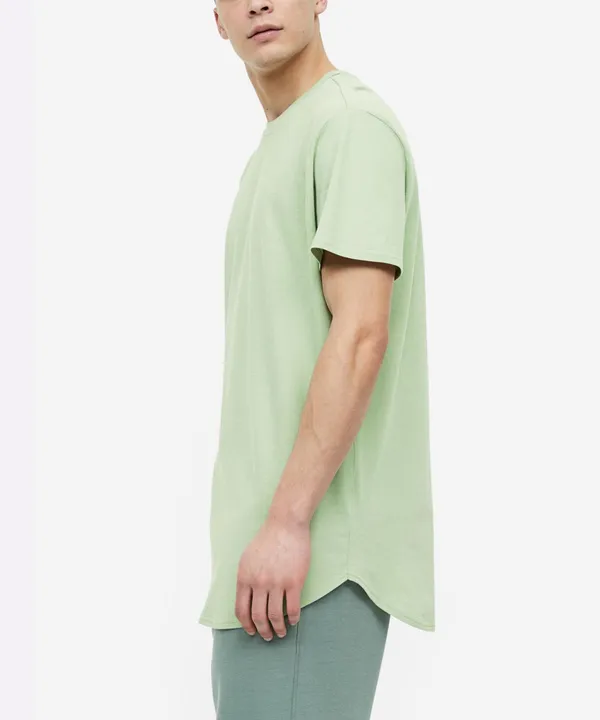 Light_Pastel_Green_Drop_Cut_Cotton_T-Shirt_For_Unisex