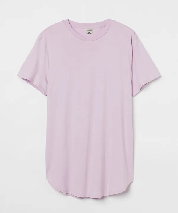 Lilac_Drop_Cut_Cotton_T-Shirt_For_Unisex