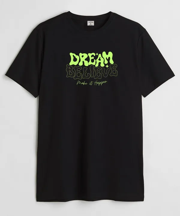 Black_Make_It_Happen_Round_Neck_Cotton_T-Shirt_For_Unisex