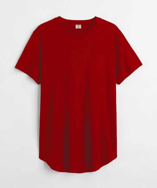 Maroon_Drop_Cut_Cotton_T-Shirt_For_Unisex