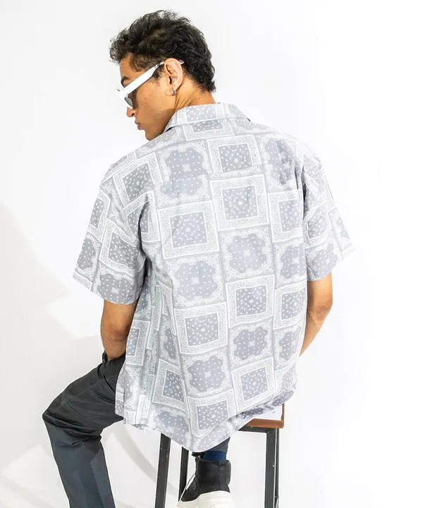 Multicolour_Mosaic_Oversized_Rayon_Cotton_Shirt_For_Women