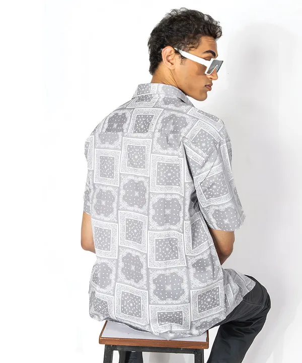 Multicolour_Mosaic_Oversized_Rayon_Cotton_Shirt_For_Women
