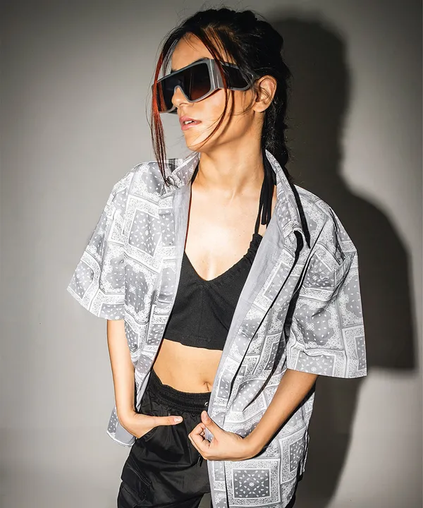 Multicolour_Mosaic_Oversized_Rayon_Cotton_Shirt_For_Women