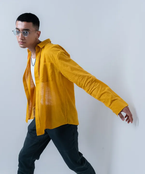 Mustard_Full_Sleeves_Oversized_Rayon_Cotton_Shirt_For_Women