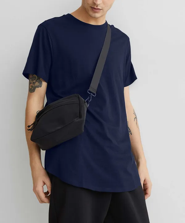 Navy_Drop_Cut_Cotton_T-Shirt_For_Unisex