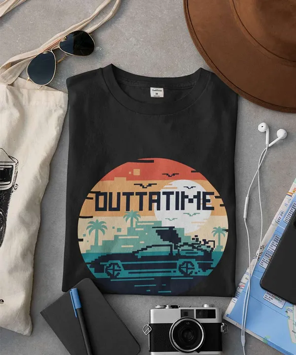 Black_Outatime_Cotton_T-Shirt_For_Unisex