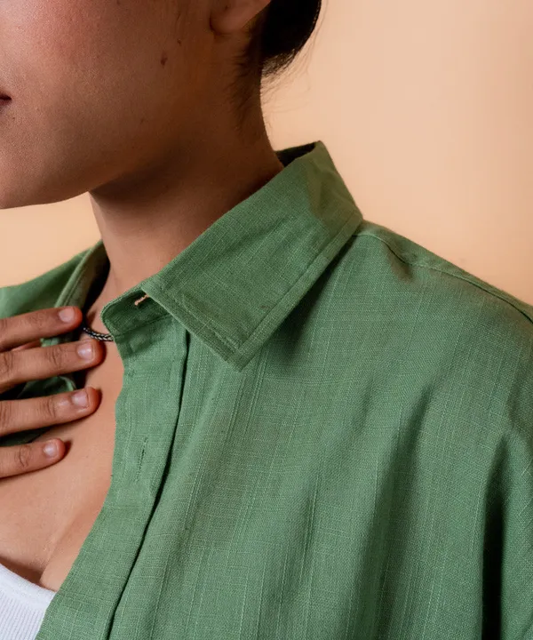 Pastel_Green_Half_Sleeves_Oversized_Rayon_Cotton_Shirt_For_Women