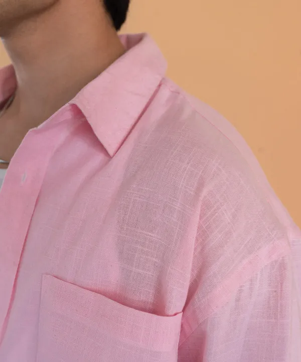 Pastel_Pink_Full_Sleeves_Oversized_Rayon_Cotton_Shirt_For_Women
