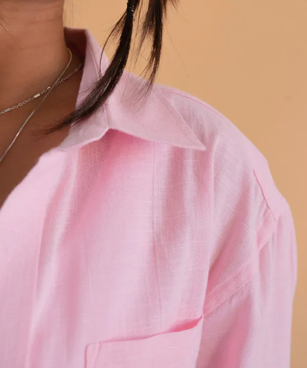 Pastel_Pink_Full_Sleeves_Oversized_Rayon_Cotton_Shirt_For_Women