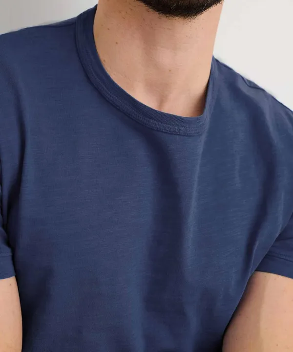 Blue_Slub_Cotton_Cotton_T-Shirt_For_Unisex